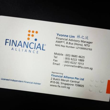 Yvonne Lim Financial Alliance Financial Advisory Managet
